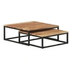 Image de Tables basses gigognes 2 pcs Bois d acacia massif