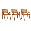 Image de Chaises de jardin lot de 3 Bois d acacia solide