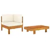 Image de Salon de jardin Bois massif 1 personnes 2 pieces