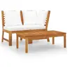 Image de Salon de jardin modulable bois 2 personnes 3 pieces