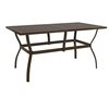 Image de Table de jardin Marron 140x80x72 cm Acier 312280