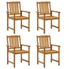 Image de Lot de 4 chaise H. 92 cm non pliable exterieur en acacia bois