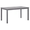 Image de Table de jardin - - Délavage gris - Bois d'acacia massif - 140x80x74 cm - 6 personnes