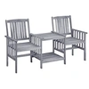 Image de Lot de 2 chaise exterieur non pliable H. 92 cm en acacia bois