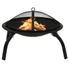 Image de Vuurschaal en barbecue 2-in-1 met pook 56x56x49 cm staal313352