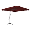 Image de vidaXL Parasol met stalen paal 250x250x230 cm bordeauxrood312514