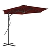 Image de Parasol de Jardin avec Mât en Acier, Pare-soleil de Patio, Abri de Soleil, Parasol de Terrasse Extérieur, Rouge 312518