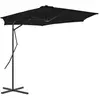 Image de Parasol met stalen paal 300x230 cm zwart312520