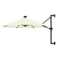 Image de Wandparasol met LED's 300 cm zandkleurig312522