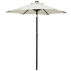 Image de Parasol met LED-verlichting 200x211 cm aluminium zandkleurig313557