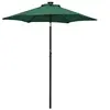 Image de Parasol met LED-verlichting 200x211 cm aluminium groen313558