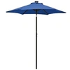 Image de Parasol de Jardin avec Lumières LED, Pare-soleil de Patio, Abri de Soleil, Parasol de Terrasse Extérieur, Bleu Azuré 200x211 cm Aluminium