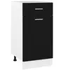 Image de Armoire de plancher à tiroir Noir 40x46x81,5 cm Bois ingénierie