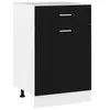 Image de Armoire de plancher à tiroir Noir 50x46x81,5 cm Bois ingénierie