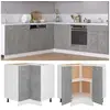 Image de Hoekonderkast Lyon 75,5x75,5x81,5 cm bewerkt hout betongrijs802493