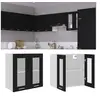 Image de Armoire en verre suspendue Noir 60x31x60 cm Bois d ingénierie