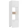 Image de Meuble micro-ondes "Lyon" Blanc 60 x 57 x 207 cm Bois d'ingénierie 802546