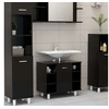Image de Armoire de salle de bain Noir 60x32x53,5 cm Bois d ingénierie