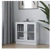 Image de Armoire à vitrine Blanc 82,5x30,5x80 cm Bois d ingénierie