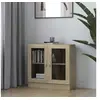 Image de Armoire à vitrine Chêne sonoma 82,5x30,5x80cm Bois d ingénierie