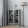 Image de Armoire à vitrine Gris béton 82,5x30,5x115 cm Bois d ingénierie