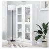 Image de Armoire à vitrine Blanc 82,5x30,5x150 cm Bois d ingénierie