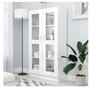 Image de Armoire vitrine Blanc brillant 82,5x30,5x150 cm Bois ingénierie