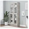 Image de Armoire à vitrine Gris béton 82,5x30,5x185,5 cm Bois ingénierie