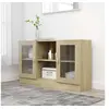 Image de Armoire à vitrine Chêne sonoma 120x30,5x70 cm Bois d ingénierie