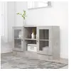 Image de Armoire à vitrine Gris béton 120x30,5x70 cm Bois d'ingénierie