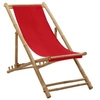 Image de Chaise en bambou pliable exterieur H. 62 cm rouge