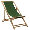 Image de Chaise de terrasse Bambou et toile Vert