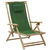 Image de Chaise exterieur empilable pliable en bambou H. 71 cm vert