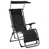Image de Chaise pliable de terrasse Textilène Noir