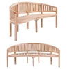 Image de Banc de jardin en forme de banane 200 cm bois de teck solide