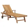 Image de Chaise longue Bois de teck solide