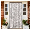 Image de Moustiquaire Taupe et blanc 90x220 cm Chenille
