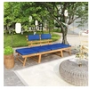 Image de Banc de jardin avec coussins 2-en-1 190 cm Bois solide d'acacia