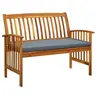 Image de Banc de jardin avec coussin 119 cm Bois solide d acacia