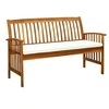 Image de Tuinbank met kussen 147 cm massief acaciahout312134