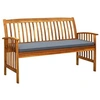 Image de Tuinbank met kussen 147 cm massief acaciahout312135