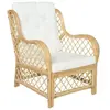 Image de Canapé avec coussin Rotin naturel et lin