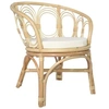 Image de Chaise en rotin empilable non pliable interieur H. 76 cm blanc
