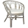 Image de Chaise interieur non pliable en rotin H. 76 cm gris