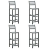 Image de Tabourets de bar lot de 4 gris bois d'acacia massif312418