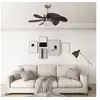 Image de Ventilateur de plafond avec lampe - - 76 cm - 3 vitesses - Marron foncé