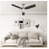 Image de Ventilateur de plafond lampe et télécommande 108cm Marron foncé 51491