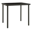 Image de Tuintafel 80x80x72 cm glas en staal antracietkleurig313092