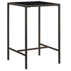 Image de Table de bar de jardin Marron 70x70x110 cm Résine tressée verre
