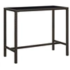 Image de Table de bar de jardin Marron 130x60x110cm Résine tressée verre